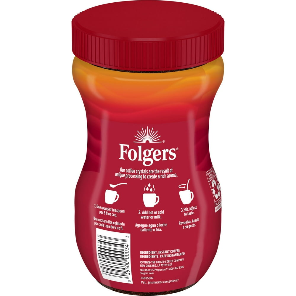 Folgers Classic Roast Instant Coffee, 8 oz Jar - image 2