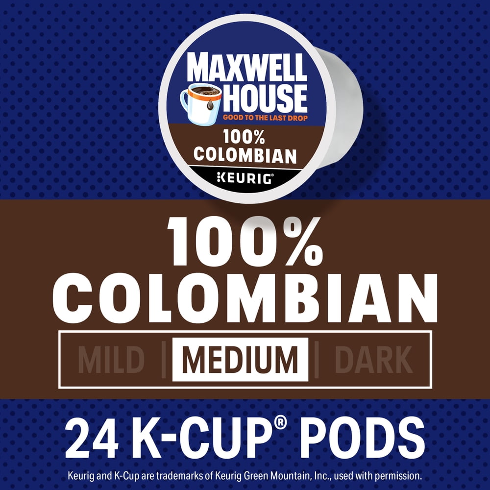 Maxwell House 100% Colombian Medium Roast K-Cup Coffee Pods, 24 Count - image 2