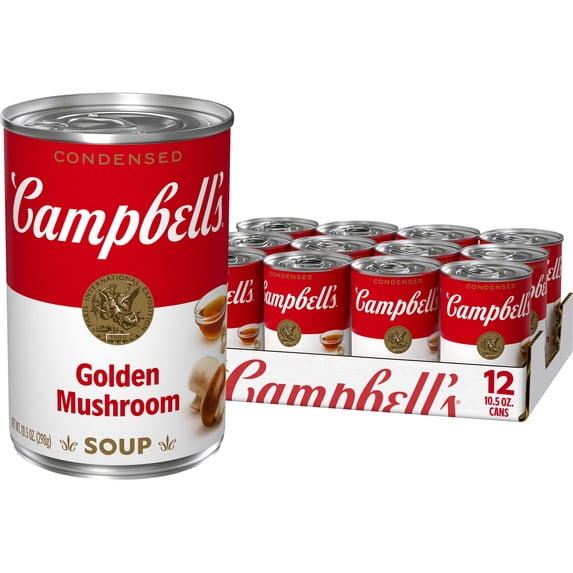 Campbell's Condensed Golden Mushroom Soup, 10.5 oz Cans, 12 Pack