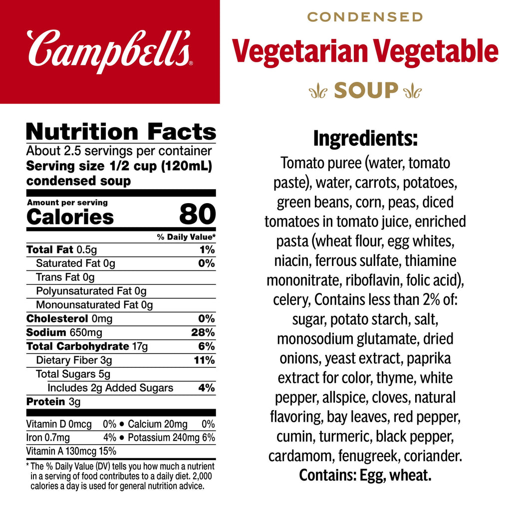 Campbell's Vegetarian Vegetable Soup, 10.5 oz