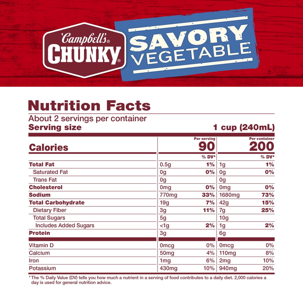 Campbell's Chunky Savory Vegetable Soup, 6 Pack - product image 3
