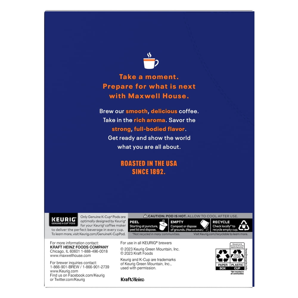 Maxwell House House Blend Decaf Coffee K-Cup Pods, 24 Count - image 3