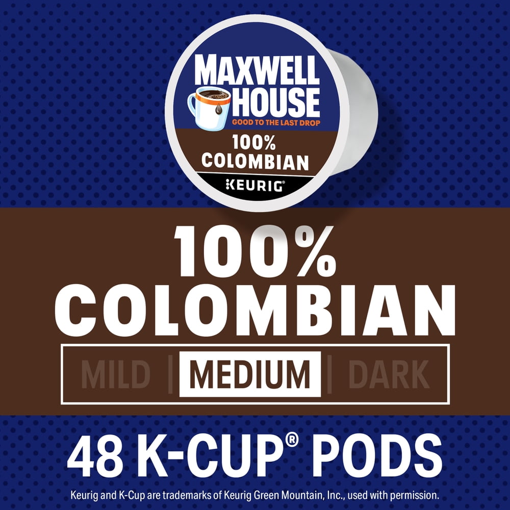 Maxwell House 100% Colombian Medium Roast K-Cup Coffee Pods, 48 Count - product image 2