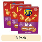 (3 Pack) RITZ Bits Peanut Butter Sandwich Crackers, 8.8 oz Each