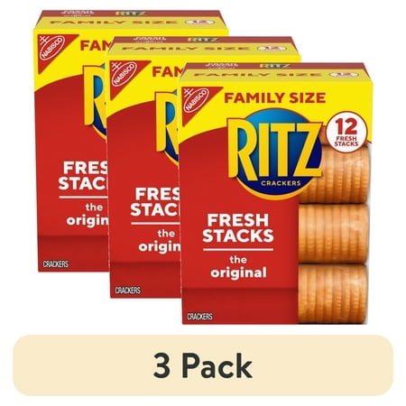 (3 Pack) RITZ Fresh Stacks Original Crackers, Family Size, 17.8 oz Each