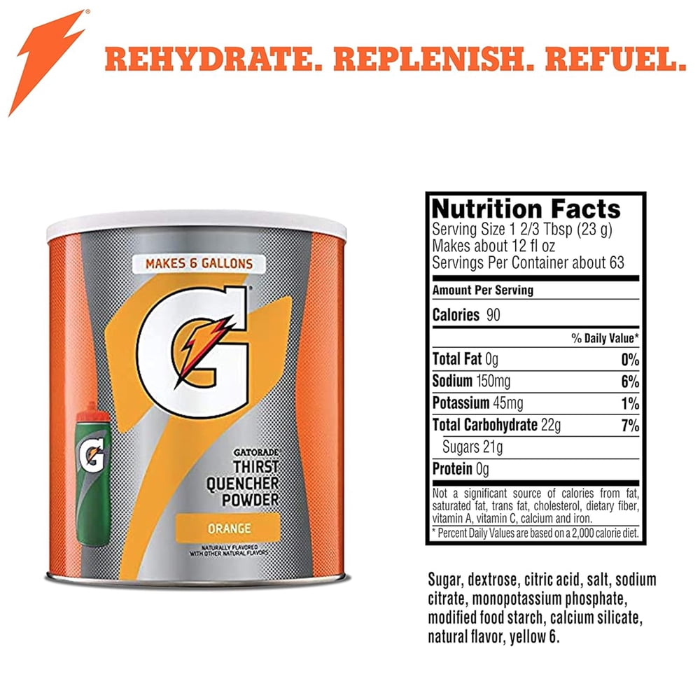 Gatorade Thirst Quencher Orange Powdered Drink Mix, 50.9 oz Canister - product image 2