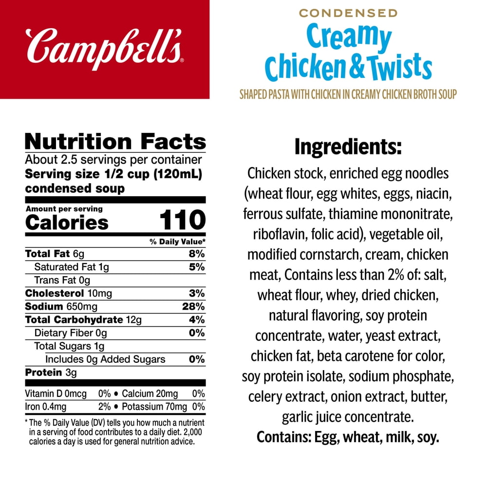 Campbell's Kids Creamy Chicken & Twists Soup, 10.5 oz - product image 2