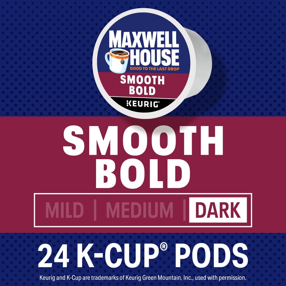 Maxwell House Smooth Bold Roast Coffee K-Cup Pods, 24 Count - image 2