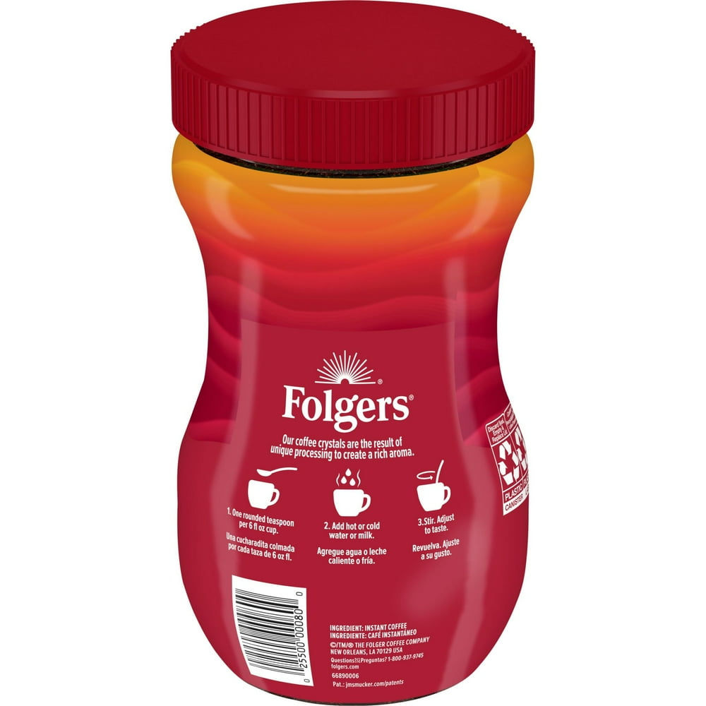 Folgers Classic Roast Instant Coffee, 12 oz Jar - image 3