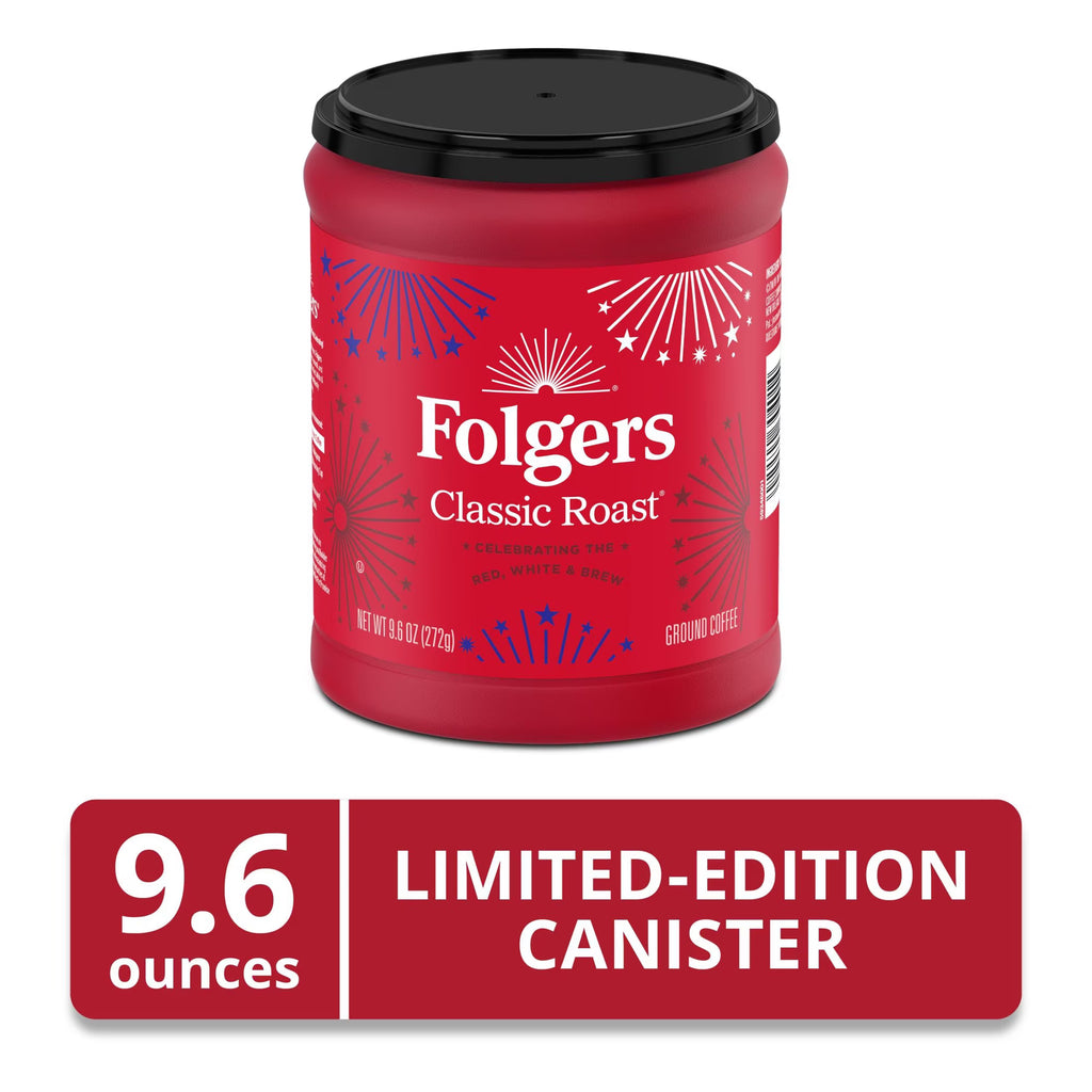 Folgers Classic Roast Medium Roast Ground Coffee, Limited Edition Canister for America’s 250th