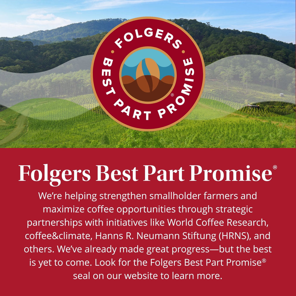 Folgers Coffeehouse Blend Ground Coffee, Medium Dark Roast, 22.6 oz Canister