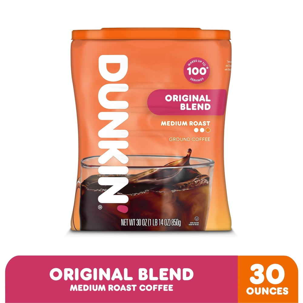 Dunkin' Original Blend Medium Roast Ground Coffee, 30 oz Canister - product image 2