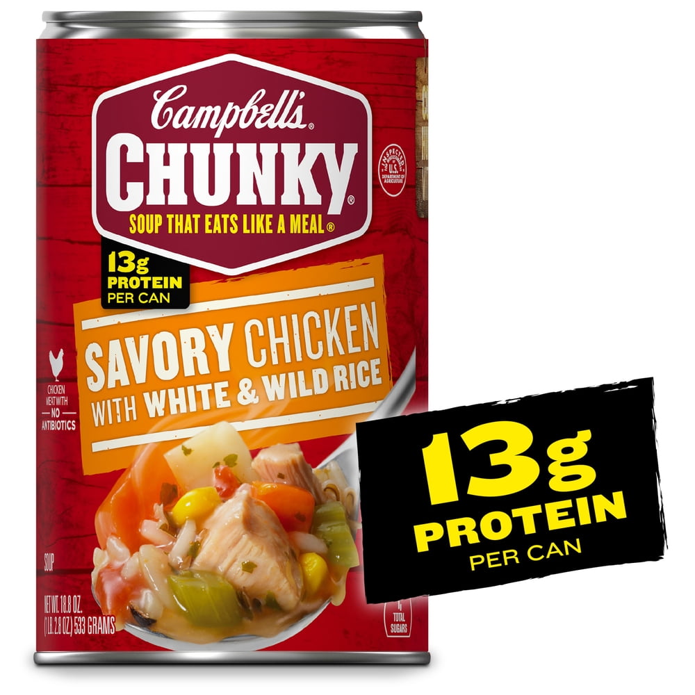 Campbell's Chunky Savory Chicken with White & Wild Rice Soup, 18.8 oz - product image 1