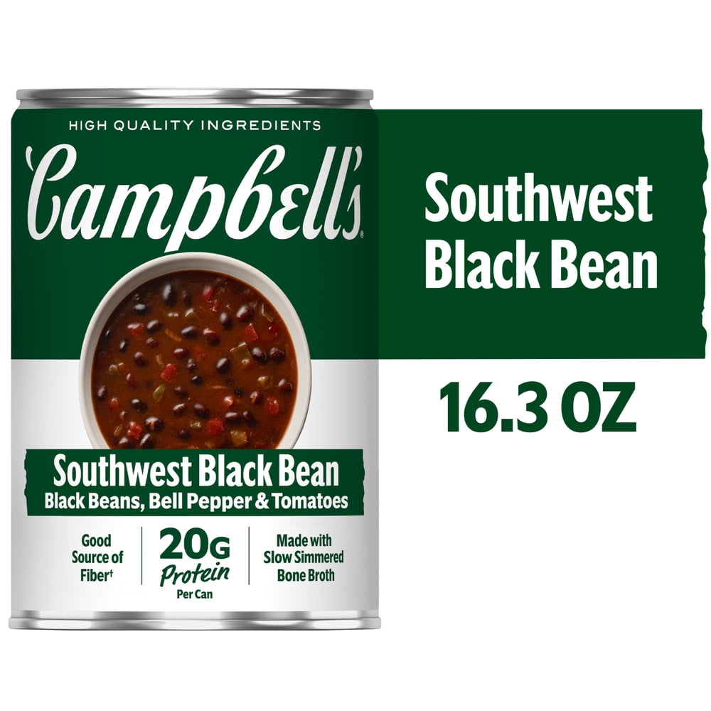 Campbell's Protein Southwest Black Bean Soup, 16.3 oz - product image 1