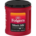 Folgers Black Silk Ground Coffee, Smooth Dark Roast, 33.7 oz Canister
