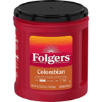 Folgers Colombian Ground Coffee, Medium Roast, 33.7 oz Canister
