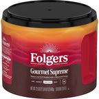 Folgers Gourmet Supreme Ground Coffee, Medium Dark Roast, 22.6 oz Canister