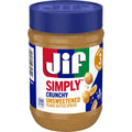 Jif Simply Crunchy Peanut Butter Spread, Unsweetened, 15 oz Jar
