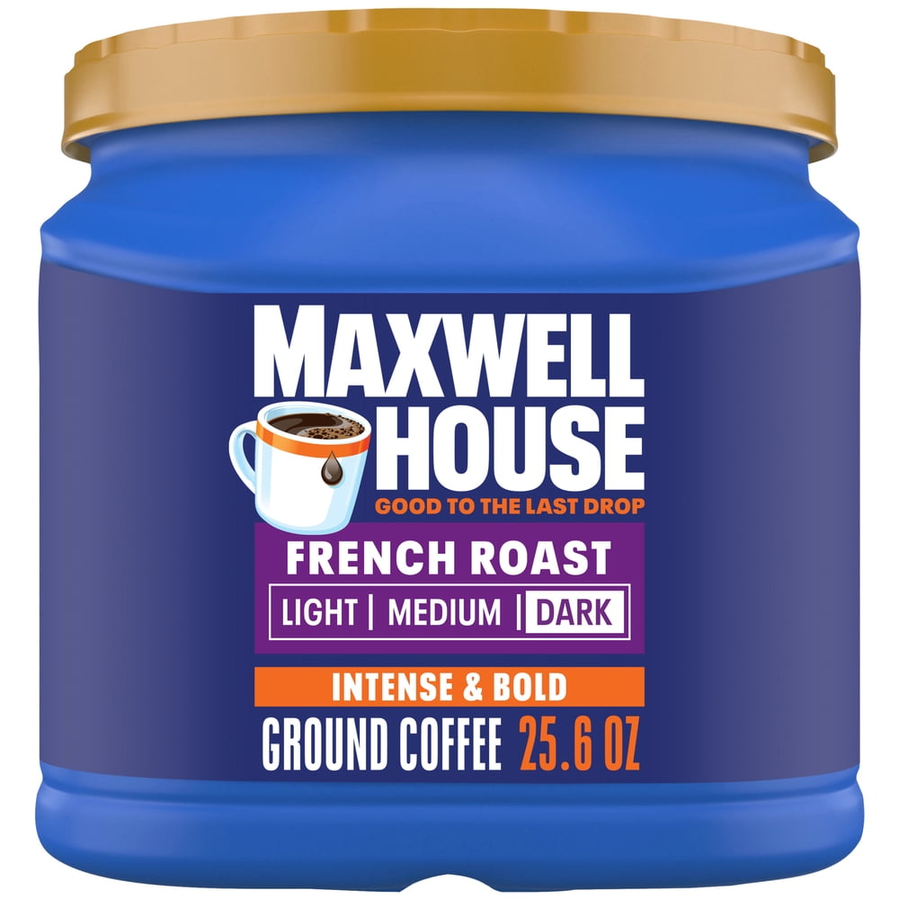 Maxwell House French Roast Dark Roast Ground Coffee, 25.6 oz Canister - product image 1
