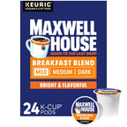 Maxwell House Breakfast Blend Mild Roast K-Cup Coffee Pods, 24 Count