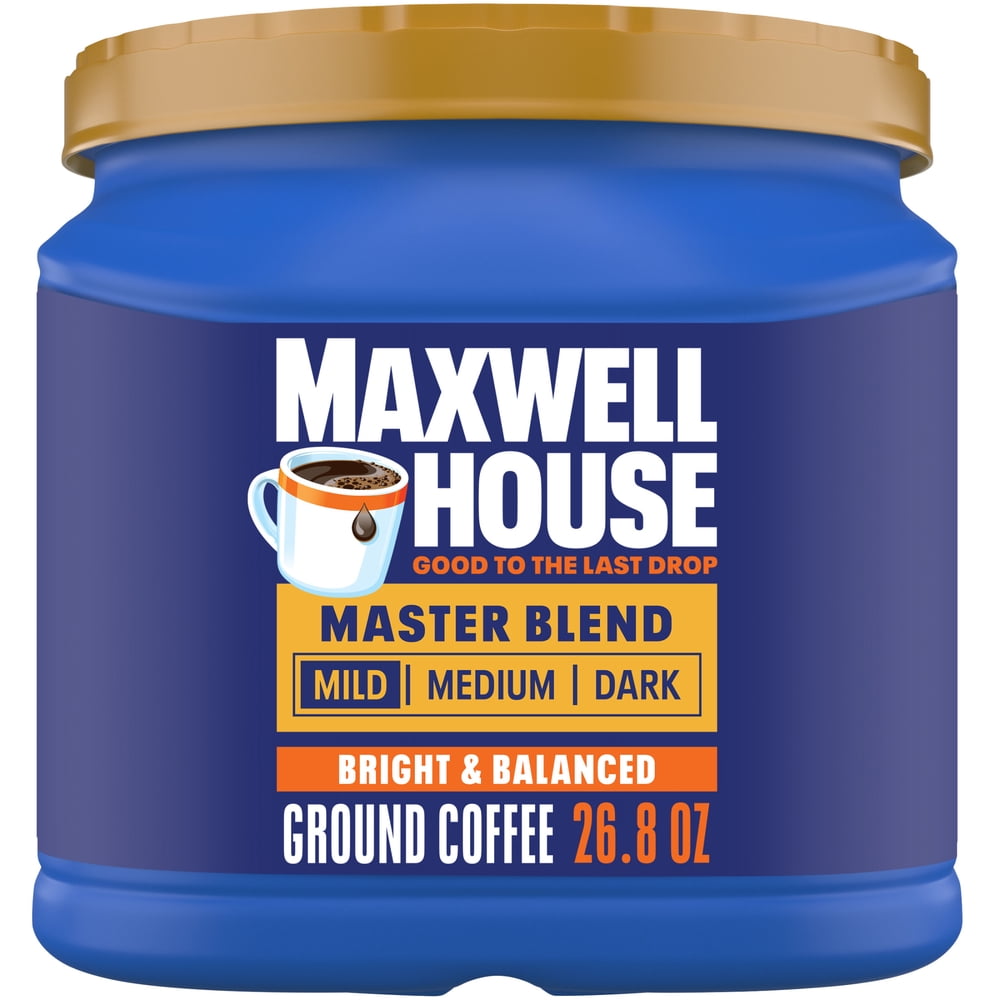 Maxwell House Master Blend Mild Roast Ground Coffee, 26.8 oz Canister - product image 1