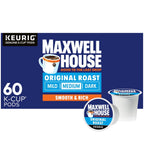 Maxwell House Original Roast Medium Roast K-Cup Coffee Pods, 60 Count