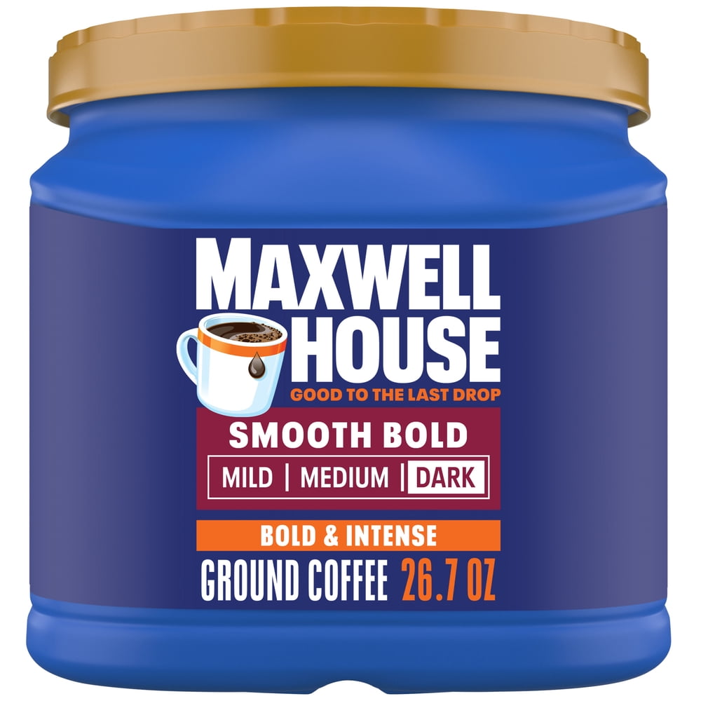 Maxwell House Smooth Bold Dark Roast Ground Coffee, 26.7 oz Canister - product image 1
