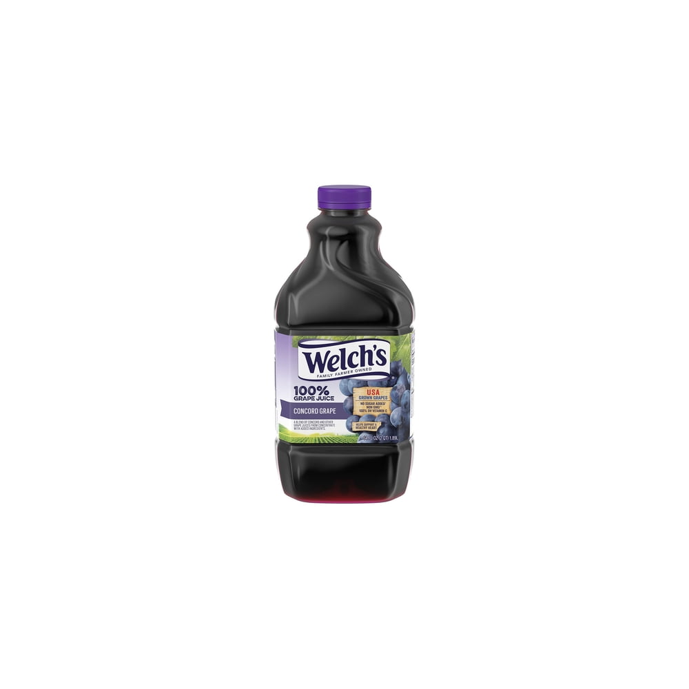 (8 Pack) Welch's 100% Grape Juice, Concord Grape, 64 fl oz Each