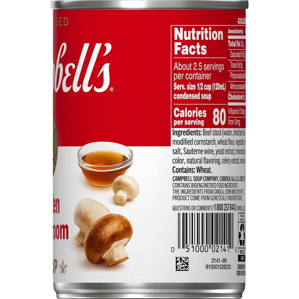 Campbell's Condensed Golden Mushroom Soup, 10.5 oz Cans, 12 Pack