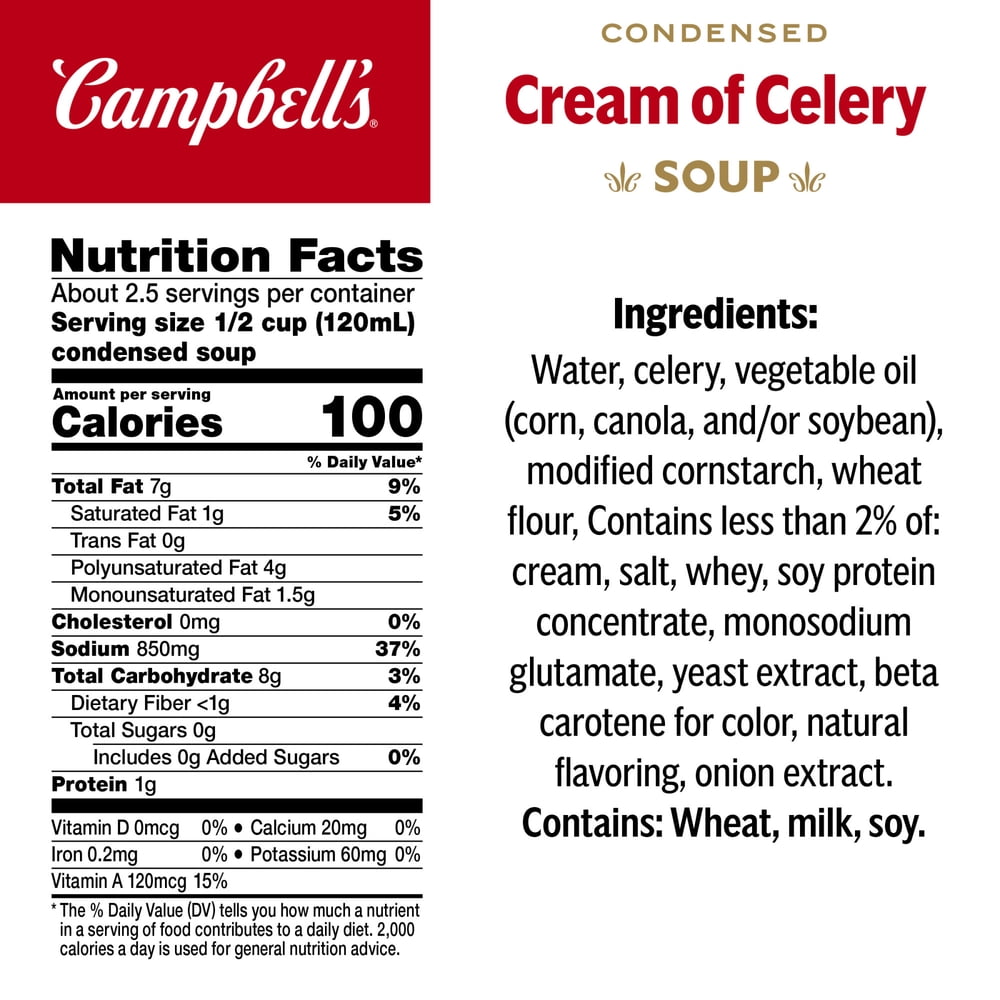 Campbell's Condensed Cream of Celery Soup, 10.5 oz - product image 2