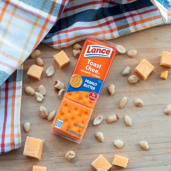 Lance ToastChee Peanut Butter Sandwich Crackers, 20 Pack