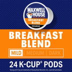 Maxwell House Breakfast Blend Mild Roast K-Cup Coffee Pods, 24 Count - image 2