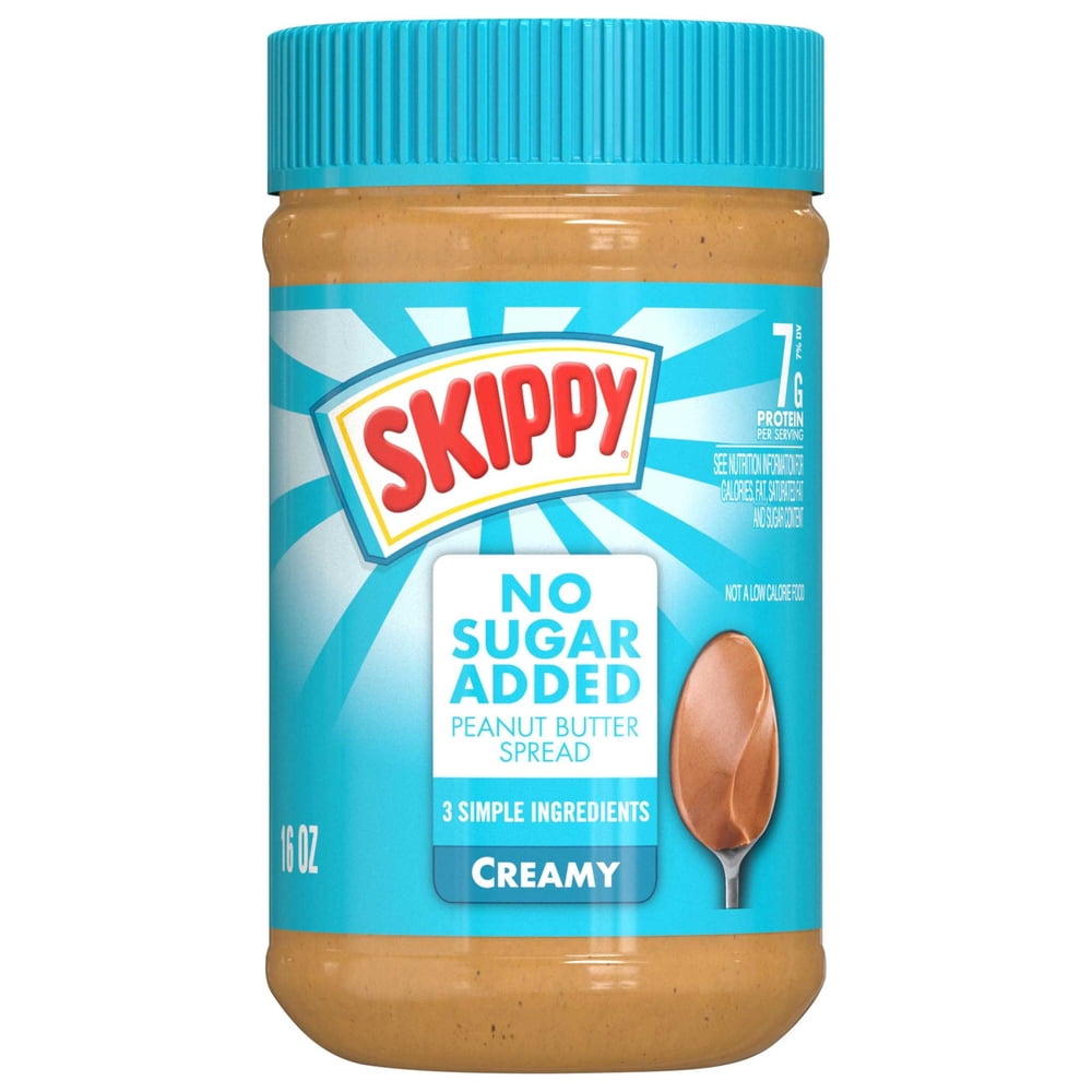 (4 Pack) SKIPPY No Sugar Added Creamy Peanut Butter, 16 oz Each - image 2