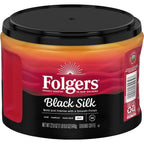 Folgers Black Silk Ground Coffee, Dark Roast, 22.6 oz Canister - image 3