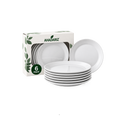 AHADARIZ 6-Pack White Dinner Plates – 10.5" Round Plates for Everyday Dining