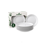 AHADARIZ 6-Pack White Dinner Plates – 10.5" Round Plates for Everyday Dining