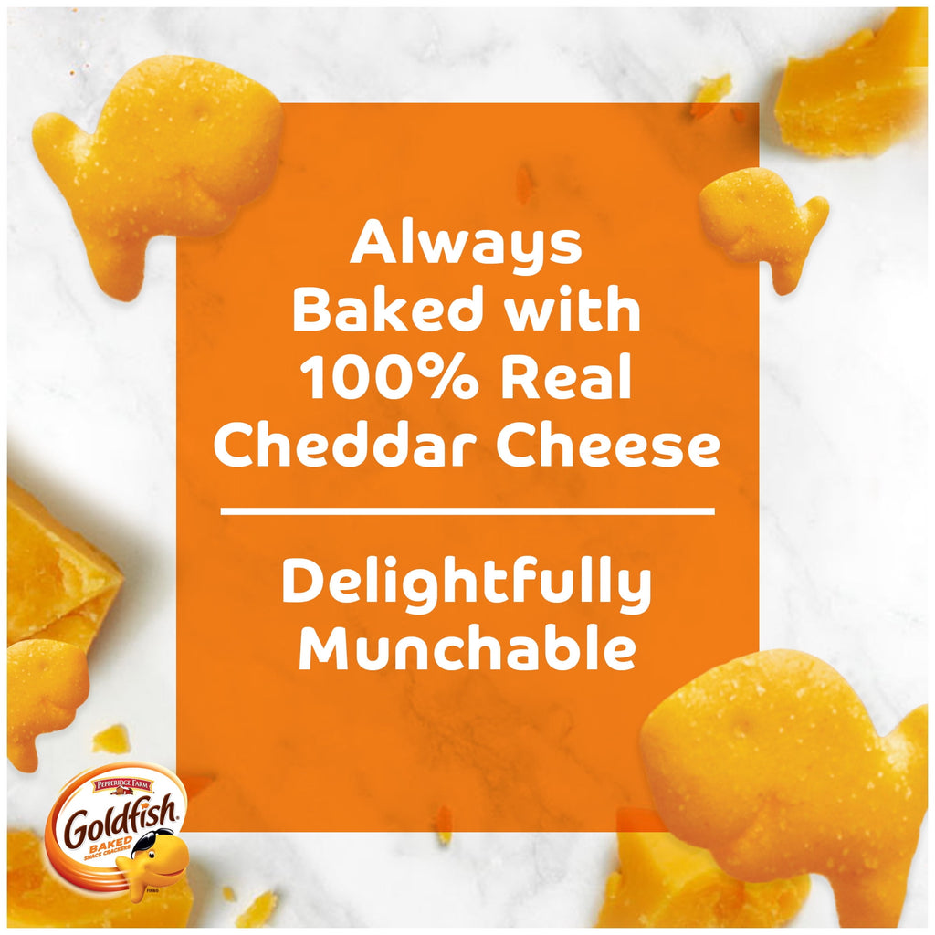 Goldfish Cheddar Crackers, 6.6 oz Bags, 6 Count Box