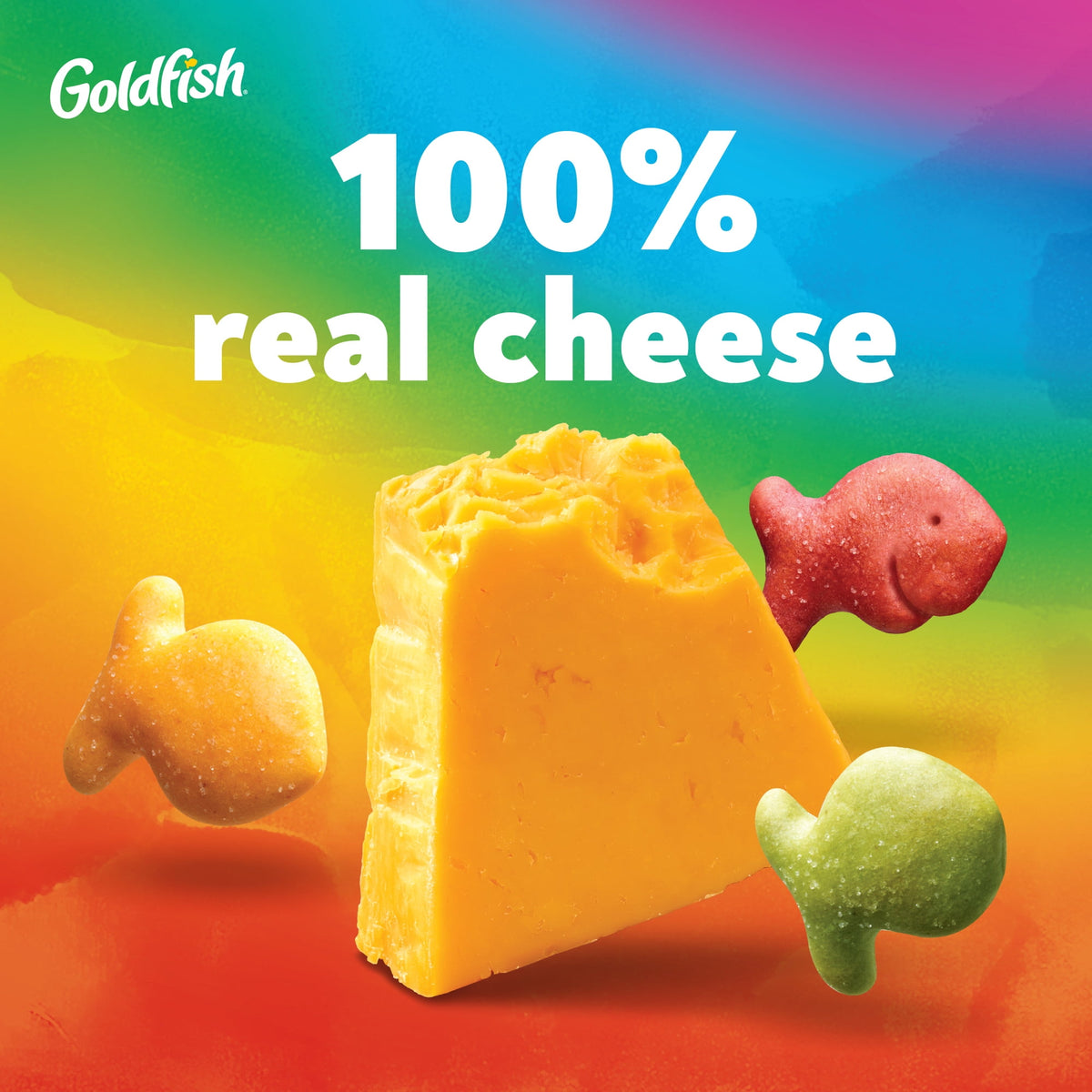 Goldfish Colors Cheddar Cheese Crackers, 27.3 oz Carton