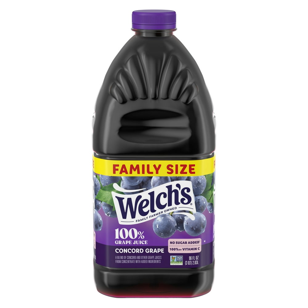 (3 Pack) Welch's 100% Grape Juice, Concord Grape, 96 fl oz Each - image 2